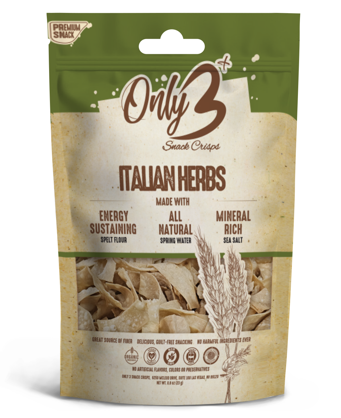Italian Herb flavored snack crisps.