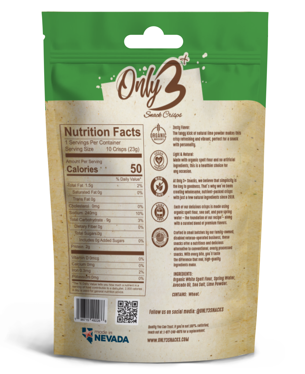 Pinch of Lime Snack with nutritional facts and ingredients