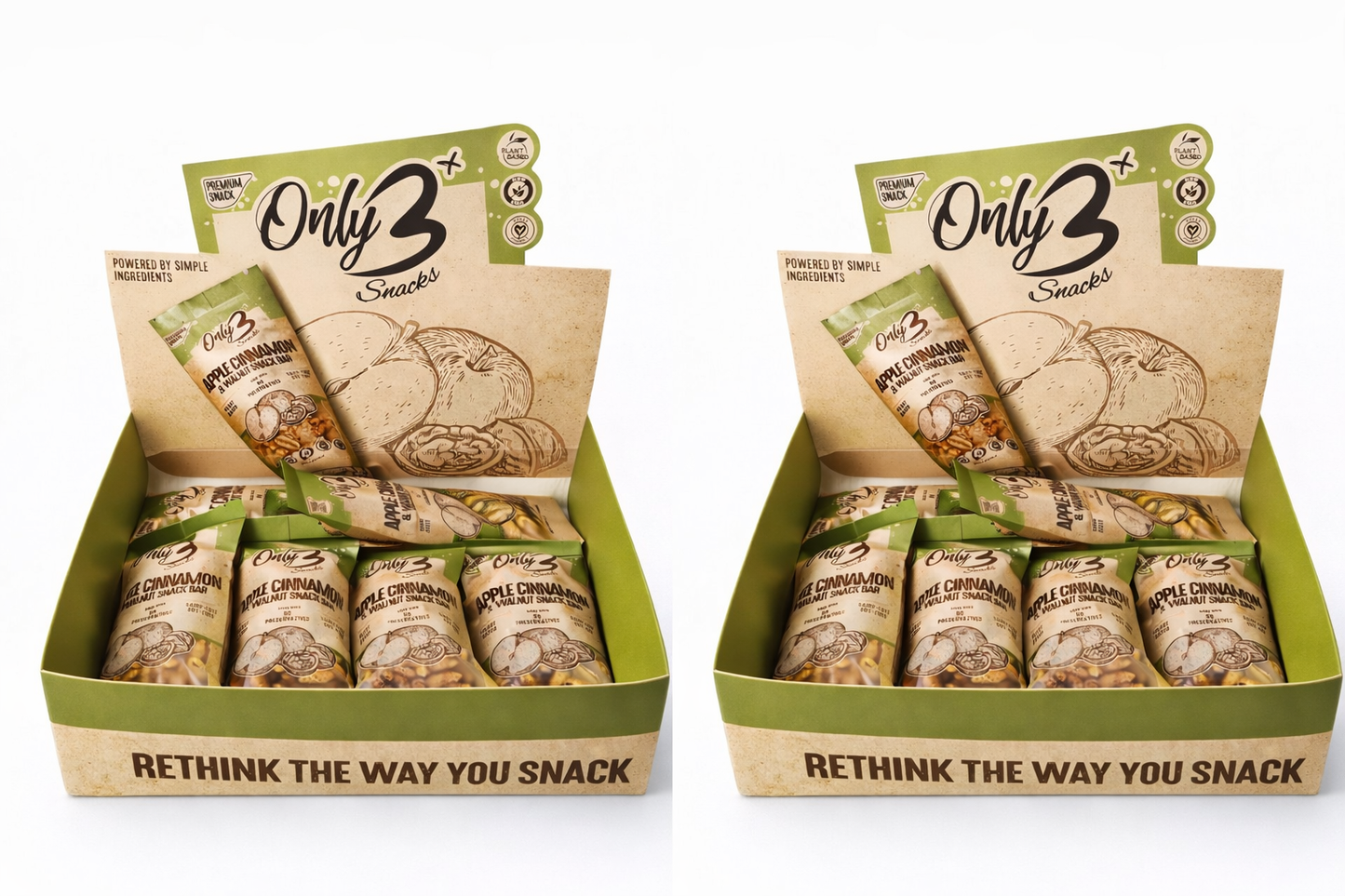 Apple Cinnamon & Walnut Nut Snack Bar Bundle  - 12-Pack
