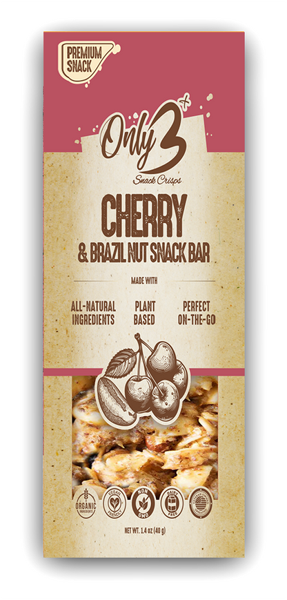 6-Pack Only 3 Snacks - Cherry & Brazil Nut Bar (Tart & Nutty Energy)