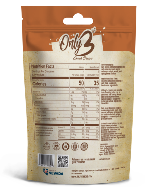 Cinnamon Blast Snack with nutrition facts